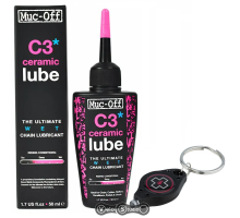 Мастило для ланцюга Muc-Off C3 Ceramic Wet Lube 50 ml + ліхтарик