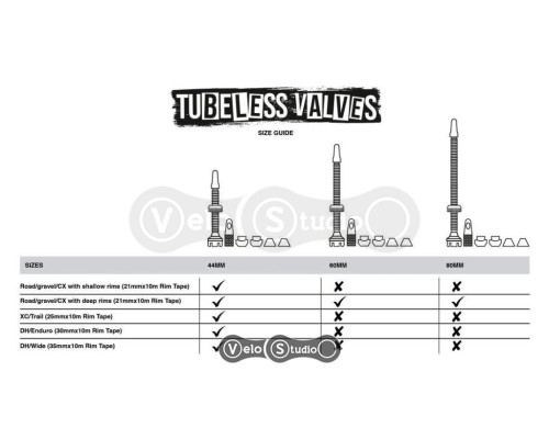 Безкамерний ніпель MUC-OFF Tubeless 60 мм Pink - 2 штуки