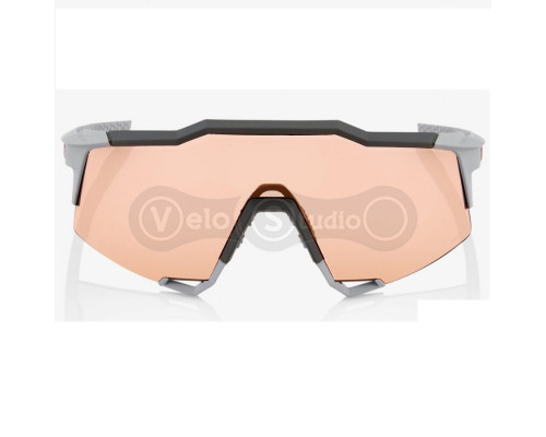 Велосипедные очки Ride 100% Speedcraft - Soft Tact Stone Grey - HiPER Coral Lens