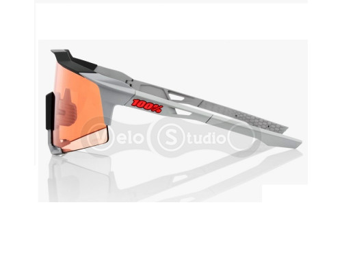 Велосипедные очки Ride 100% Speedcraft - Soft Tact Stone Grey - HiPER Coral Lens