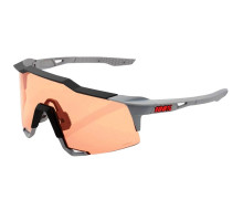 Велосипедные очки Ride 100% Speedcraft - Soft Tact Stone Grey - HiPER Coral Lens