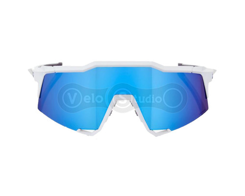 Велосипедные очки Ride 100% SpeedCraft SL - Matte White - HiPER Blue Multilayer Mirror + Clear