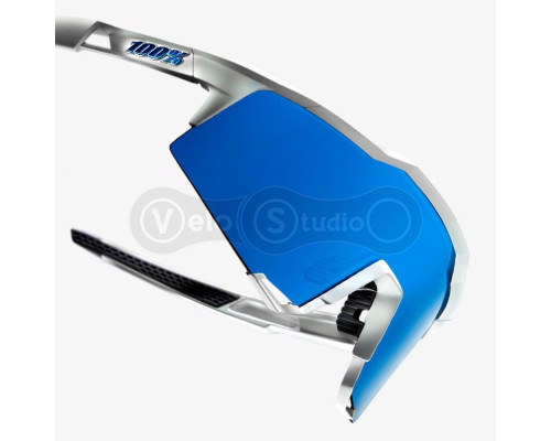 Велосипедные очки Ride 100% SpeedCraft SL - Matte White - HiPER Blue Multilayer Mirror + Clear