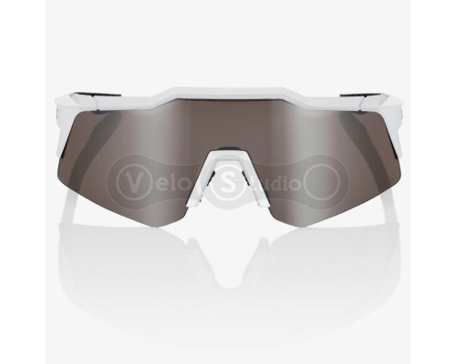Велосипедные очки Ride 100% SpeedCraft SL - Matte White - HiPER Silver Mirror + Clear