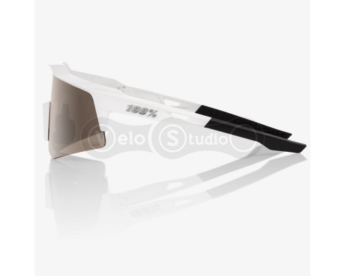 Велосипедные очки Ride 100% SpeedCraft SL - Matte White - HiPER Silver Mirror + Clear