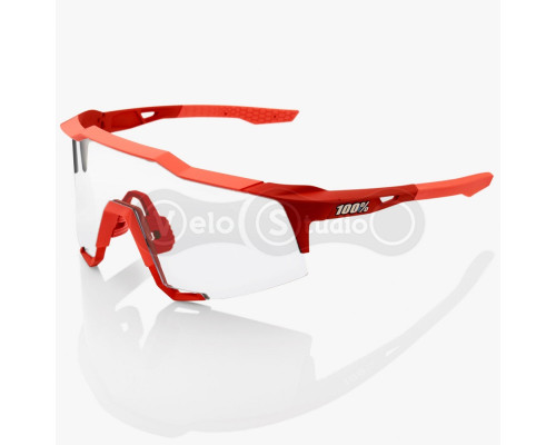 Велосипедные очки Ride 100% Speedcraft - Soft Tact Coral - Black Mirror Lens + Clear