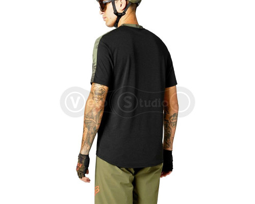Вело джерсі FOX Ranger DR SS Jersey Black Green розмір L