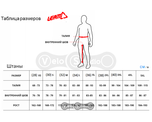 Мотоштаны LEATT Ride 3.5 Black размер 28