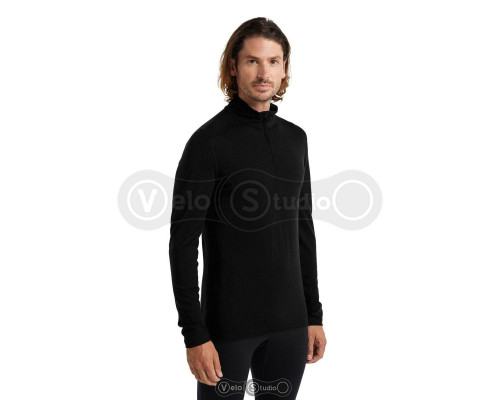 Термофутболка Icebreaker 200 Oasis LS Half Zip Black M