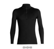 Термофутболка Icebreaker 200 Oasis LS Half Zip Black M