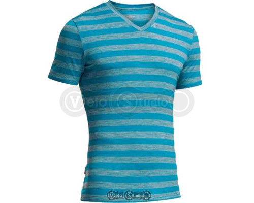 Термофутболка Icebreaker BF 150 Anatomica SS V stripe alpine/metro L