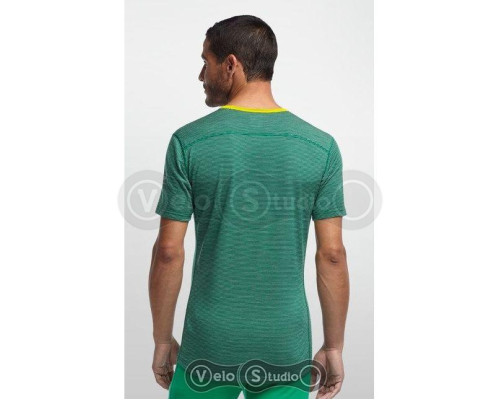 Термофутболка Icebreaker BF 200 Oasis SS Crewe Men bottle/snow/chartreus L