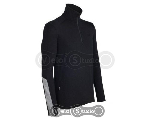 Термофутболка Icebreaker BF 260 Apex LS Half Zip Men black/metro S