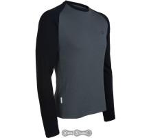 Термофутболка Icebreaker BF 260 LS Crewe Men charcoal/black L