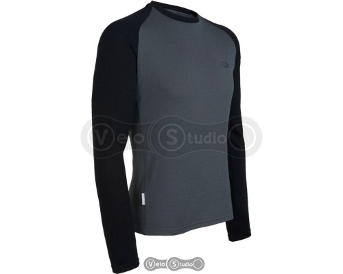 Термофутболка Icebreaker BF 260 LS Crewe Men charcoal/black L