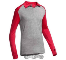 Термофутболка Icebreaker BF 260 Tech LS Half Zip Men metro hthr/rocket XL