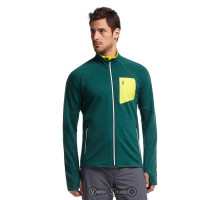 Термокофта Icebreaker Atom LS Zip pine/chartreuse/white S