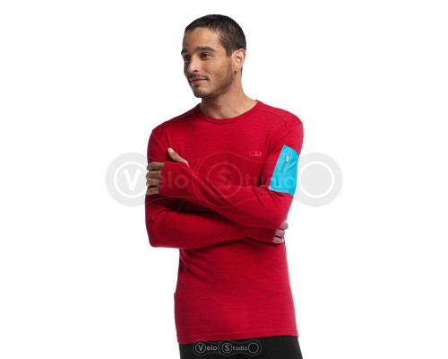 Термокофта Icebreaker BF 260 Apex LS Crewe mountain Icon rocket/aegean L