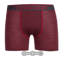 Термотрусы Icebreaker BF 150 Anatomica Boxer stripe oxblood/jet hthr S