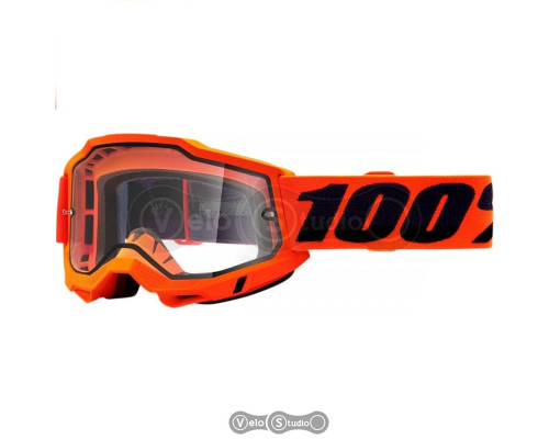 Окуляри-маска Ride 100% Accuri 2 Enduro Goggle Neon Orange - Clear Dual Lens