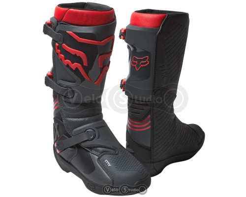 Мотоботы FOX Comp Boot Black Red US 10
