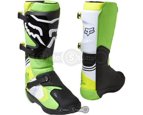 Мотоботы FOX Comp Boot Green Yellow US 11