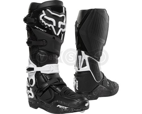 Мотоботы FOX Instinct Boot Black White US 8