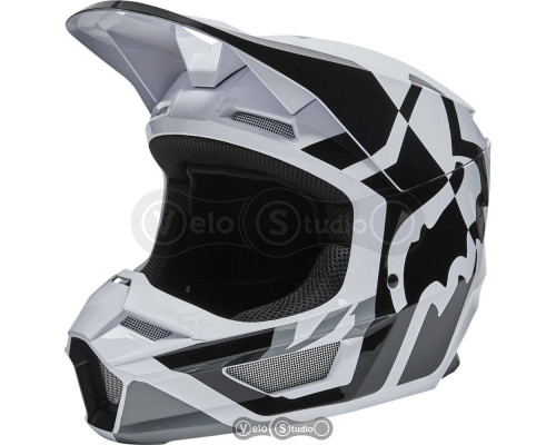 Мотошлем FOX V1 Mips Lux Black White L (59-60 см)
