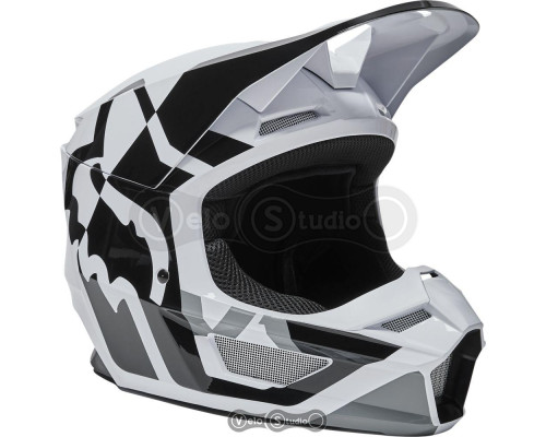 Мотошлем FOX V1 Mips Lux Black White L (59-60 см)