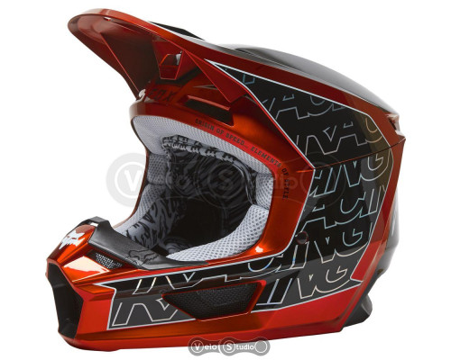 Мотошолом FOX V1 Mips Peril Flo Red S (55-56 см)