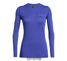 Термофутболка Icebreaker 200 Oasis LS Crewe Skis in Snow Mystic M