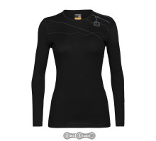 Термофутболка Icebreaker 200 Oasis LS Crewe Skyway Black S