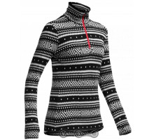 Термокофта Icebreaker Atom LS Zip WMN black/snow S