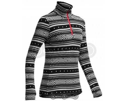 Термокофта Icebreaker Atom LS Zip WMN black/snow S