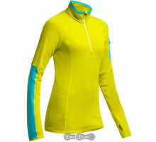 Термокофта Icebreaker Atom LS Zip WMN chartreuse/glacier/white M