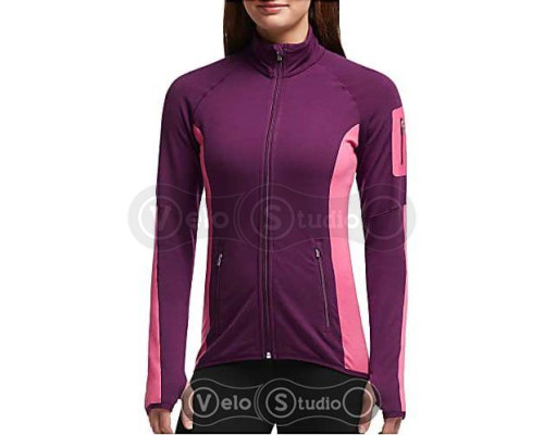 Термокофта Icebreaker Atom LS Zip WMN maroon/shocking S
