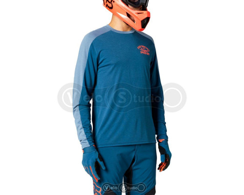 Вело джерси FOX Ranger DR LS Jersey Dark Indigo размер M