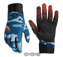 Зимние велоперчатки FOX Defend Pro Fire Blue Camo размер L
