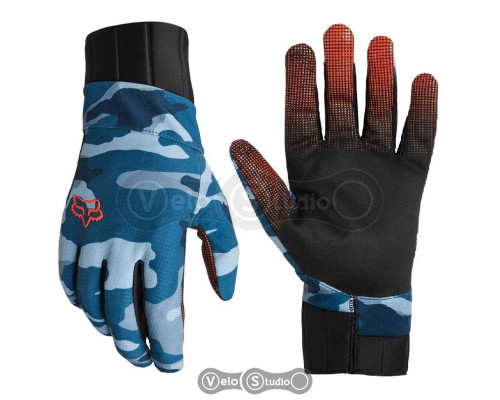 Зимові велоперчатки FOX Defend Pro Fire Blue Camo розмір L