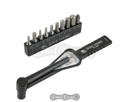 Динамометрический ключ BikeHand YC-637+BITS от 0-10 Нм с сменными насадками