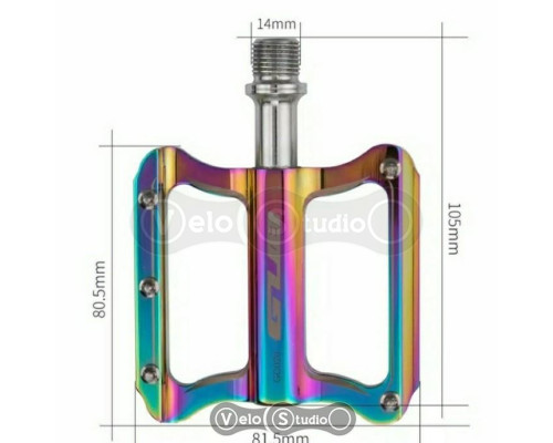 Педали GUB GC020 Rainbow промподшипник
