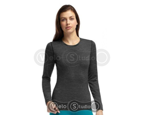 Термофутболка Icebreaker BF 200 Oasis LS Crewe WMN black/snow M