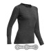 Термофутболка Icebreaker BF 200 Oasis LS Crewe WMN black/snow M