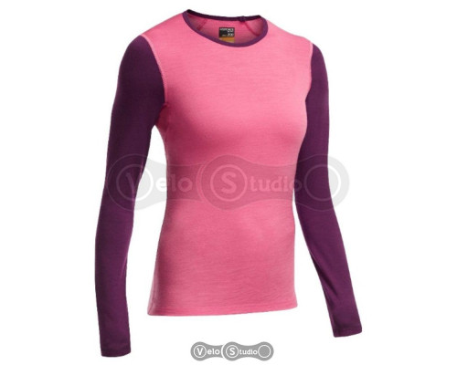 Термофутболка Icebreaker BF 200 Oasis LS Crewe WMN Shocking/Maroon S