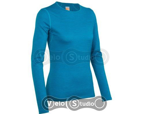 Термофутболка Icebreaker BF 200 Oasis LS Crewe WMN Stripe cruise overdye L
