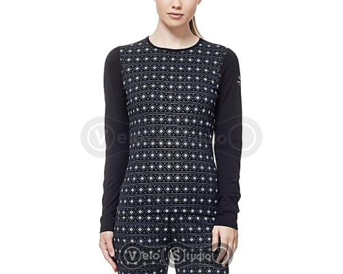 Термофутболка Icebreaker Oasis LS Crewe Align WMN black/snow M