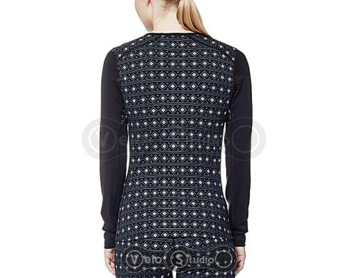 Термофутболка Icebreaker Oasis LS Crewe Align WMN black/snow M