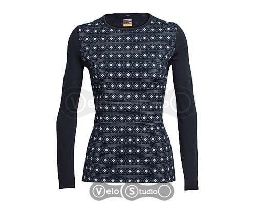 Термофутболка Icebreaker Oasis LS Crewe Align WMN black/snow M