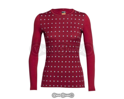 Термофутболка Icebreaker Oasis LS Crewe Align WMN oxblood/snow M