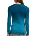 Термофутболка Icebreaker Oasis LS V Dawn WMN Shr/Ngt S